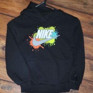 Nike Black Hoodie with Vibrant Logo